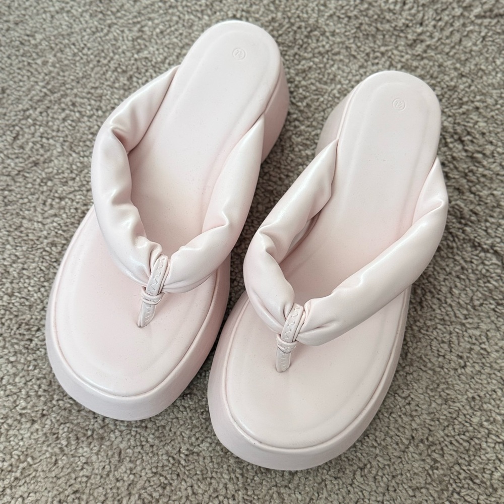 Pink Platform Sandals - Picture 2 of 2